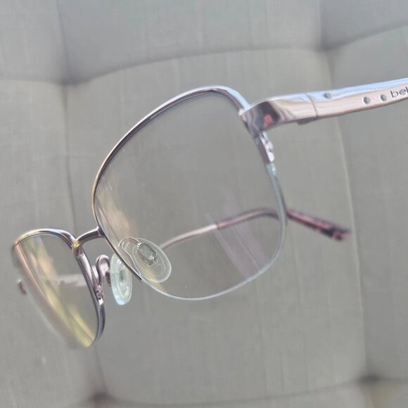 bebe Accessories - Bebe Women Glasses Frame Shiny Rose Gold Half Rim Eye Wear BB5107 Over The Top